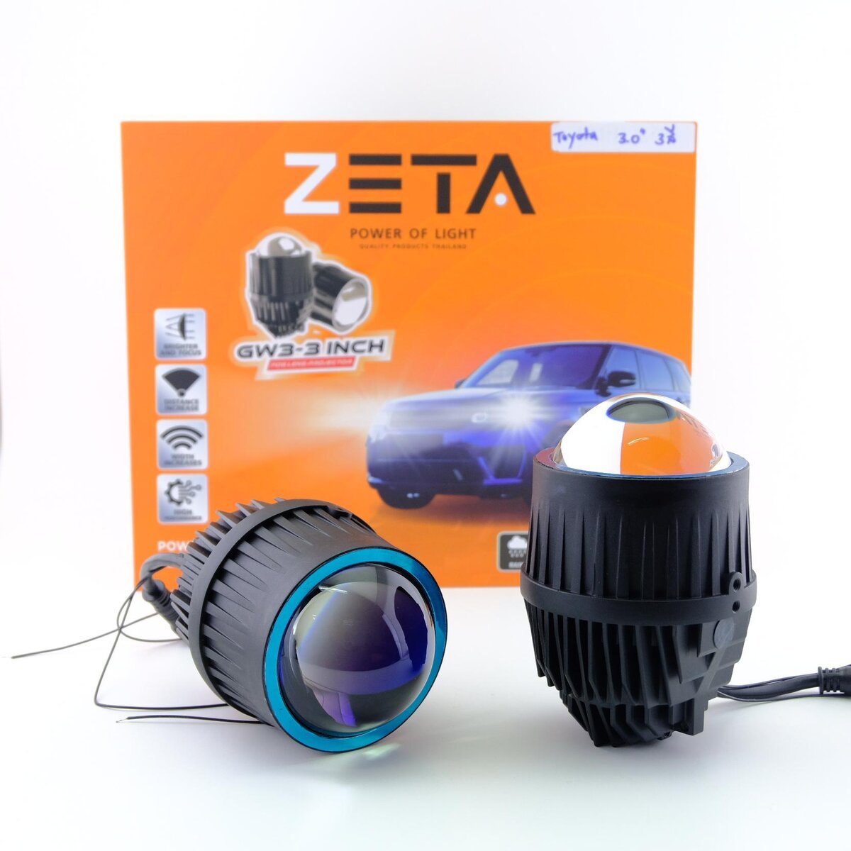 ไฟตัดหมอกโปรเจคเตอร์ ZETA GW-3 Toyota 3.0 นิ้ว แสงขาว