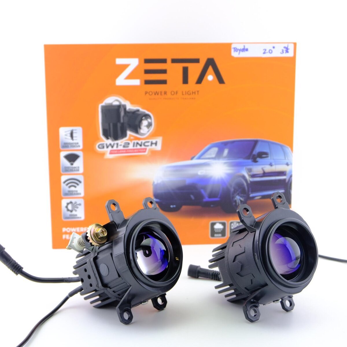 ไฟตัดหมอกโปรเจคเตอร์ ZETA GW-1 Toyota 2.0 นิ้ว 3 สี